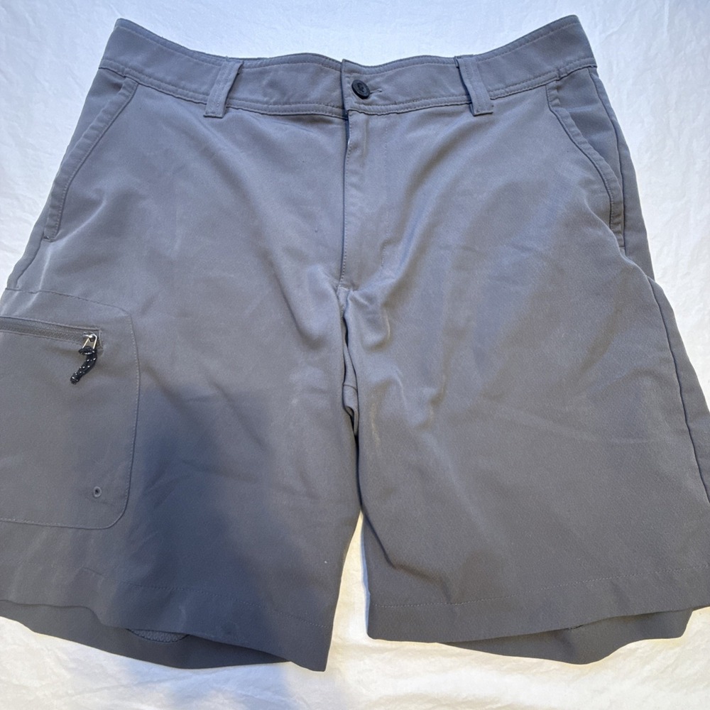 Magellan Outdoors Shorts 34 Men's Fish Gear Stretch Fishing Zip Pocket Gray